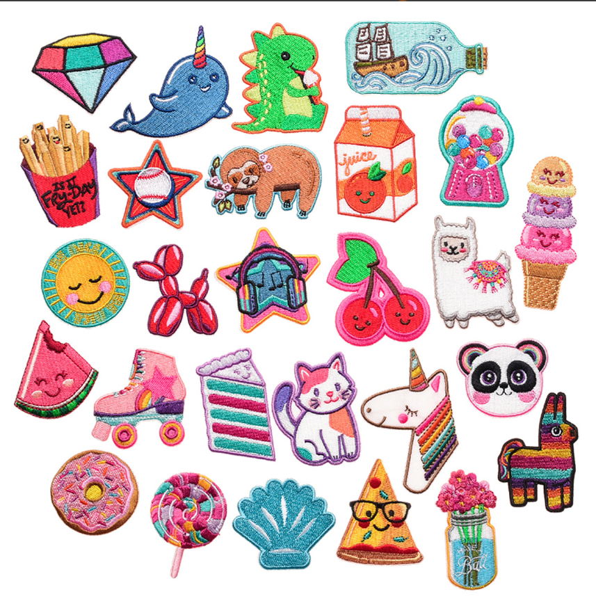 Phone Accessories Pictures - 10 pçs comida animais bordado remendos