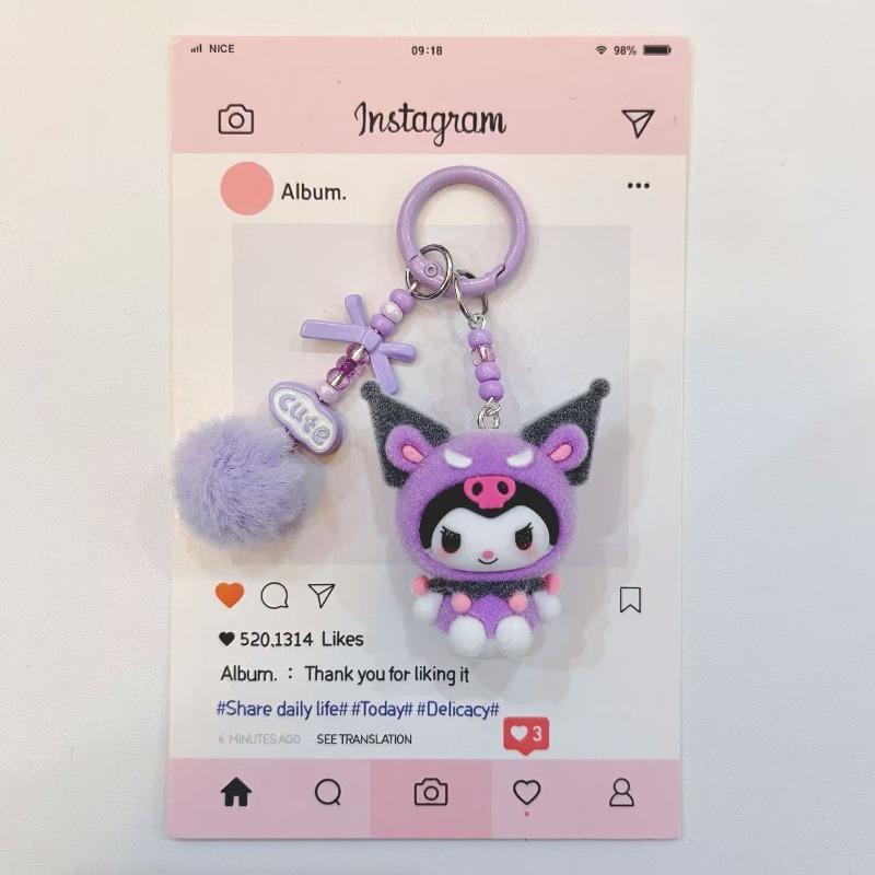Chaveiro de Resina Kuromi Fash - Phone Accessories For Teens avaliação e preço